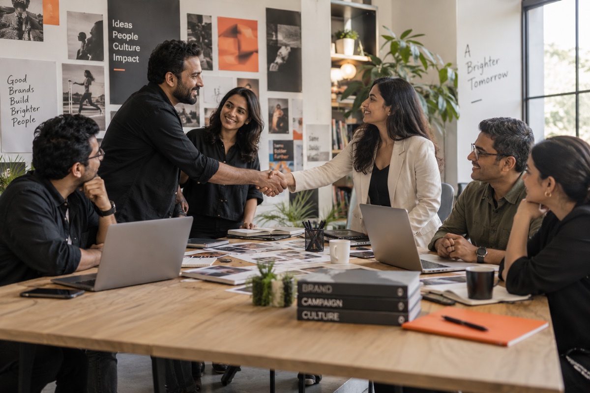 Illustrative agency partners planning a campaign